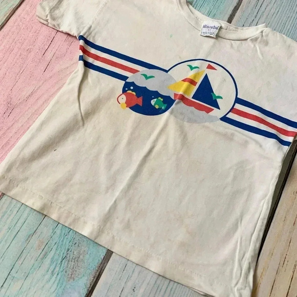 Vintage 80s toddler 4T sailor boat short sleeve tee - Picture 3 of 12